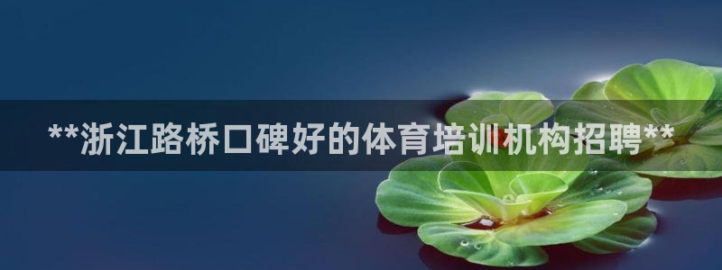 富联娱乐平台是什么平台：**浙江路桥口碑好的体育培训机构招聘